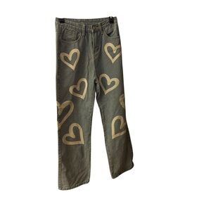 Stylish Kids Heart-Patterned Jeans